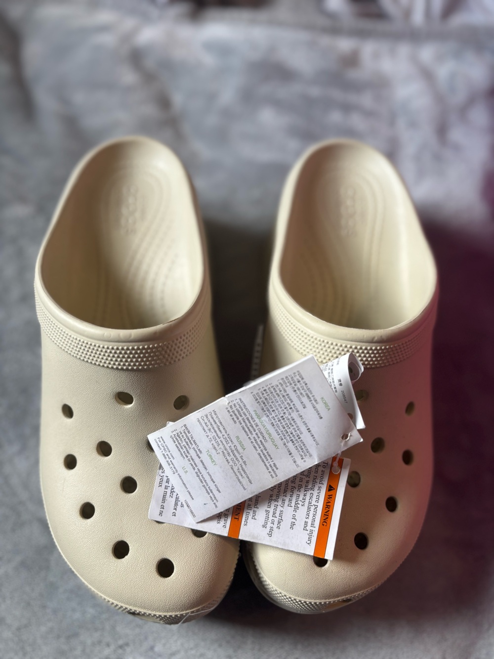 CROCS Siren Platform Clog in Cream